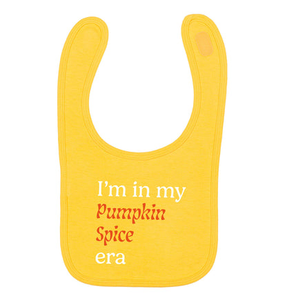 I'm in my pumpkin spice era Kit yellow baby bib