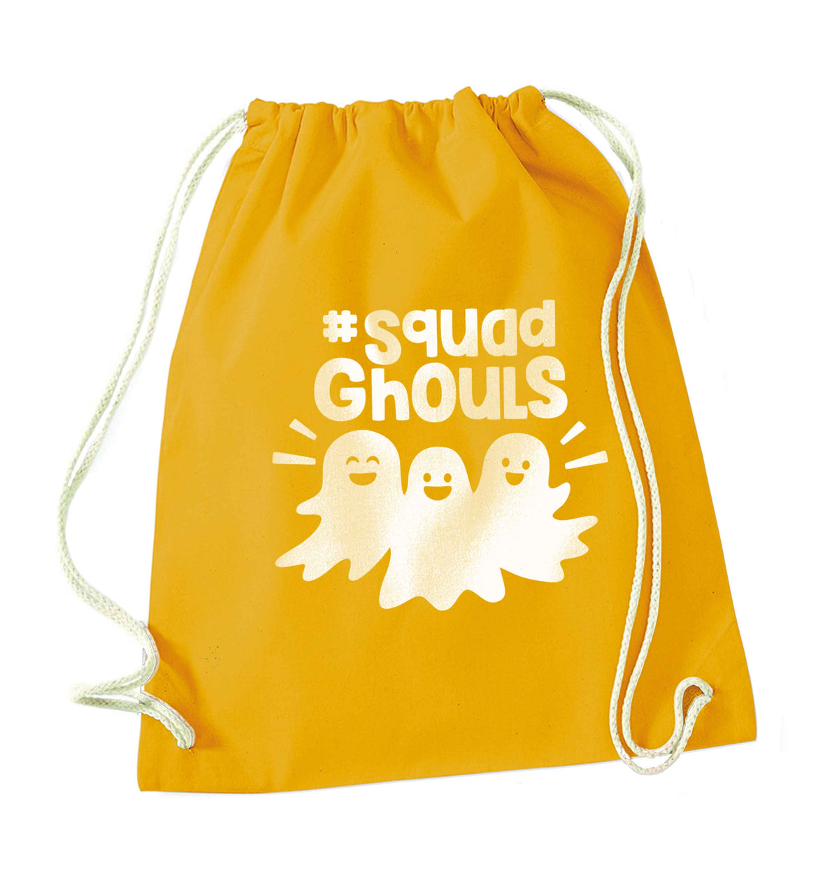 Squad ghouls Kit mustard drawstring bag