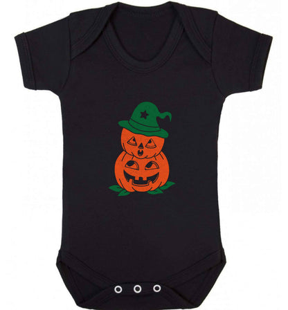 Pumpkin stack Kit baby vest black 18-24 months