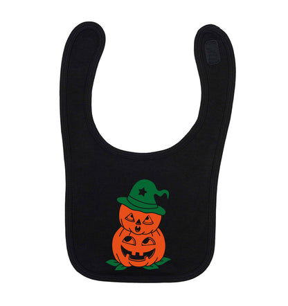 Pumpkin stack Kit black baby bib