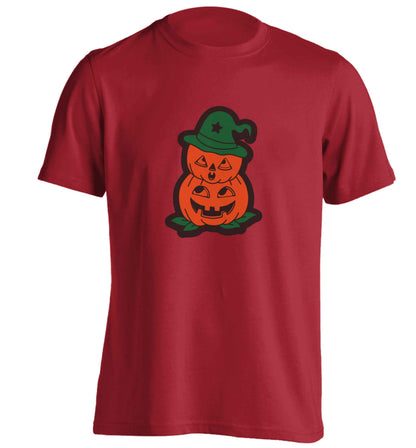 Pumpkin stack Kit adults unisex red Tshirt 2XL