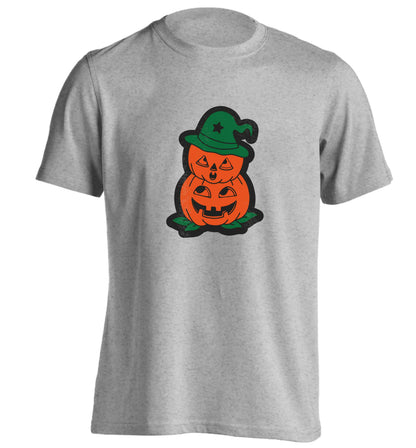 Pumpkin stack Kit adults unisex grey Tshirt 2XL