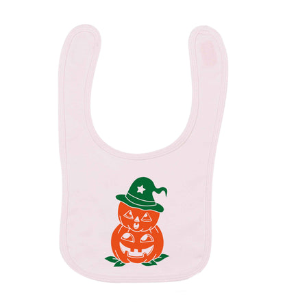 Pumpkin stack Kit pale pink baby bib