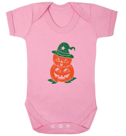 Pumpkin stack Kit baby vest pale pink 18-24 months