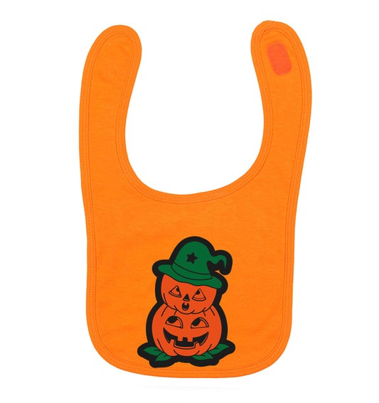 Pumpkin stack Kit orange baby bib