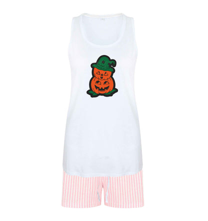 Pumpkin stack Kit size XL women's pyjama shorts set in pink 