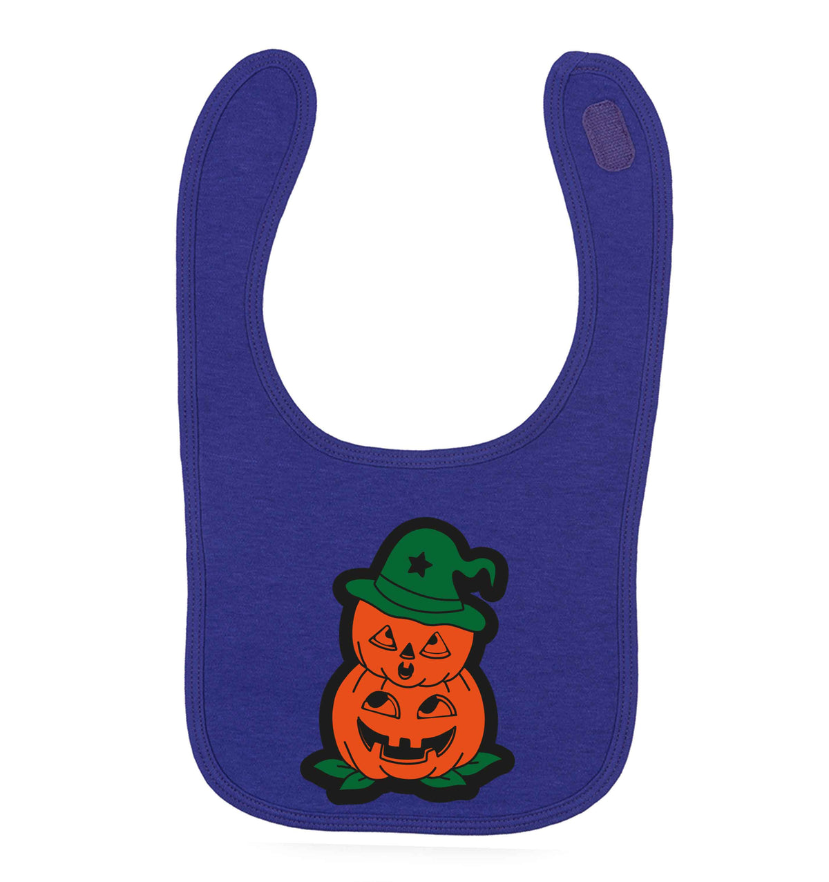 Pumpkin stack Kit purple baby bib