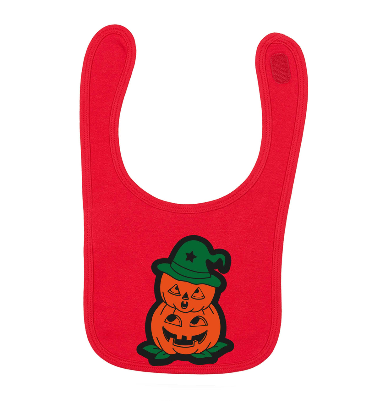 Pumpkin stack Kit red baby bib