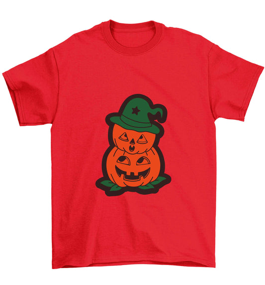 Pumpkin stack Kit Children's red Tshirt 12-13 Years