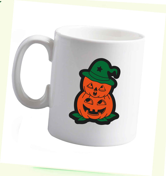 10 oz Pumpkin stack Kit ceramic mug right handed