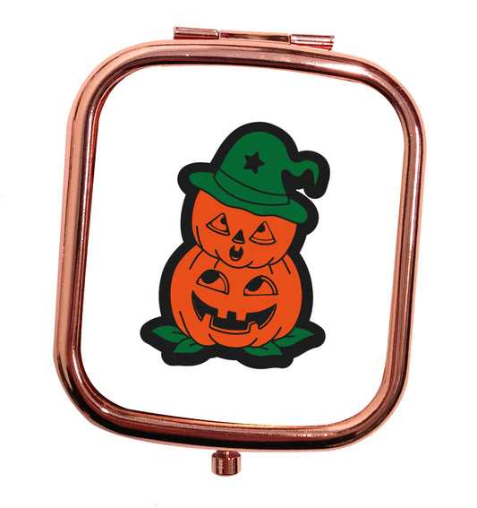 Pumpkin stack Kit rose gold square pocket mirror