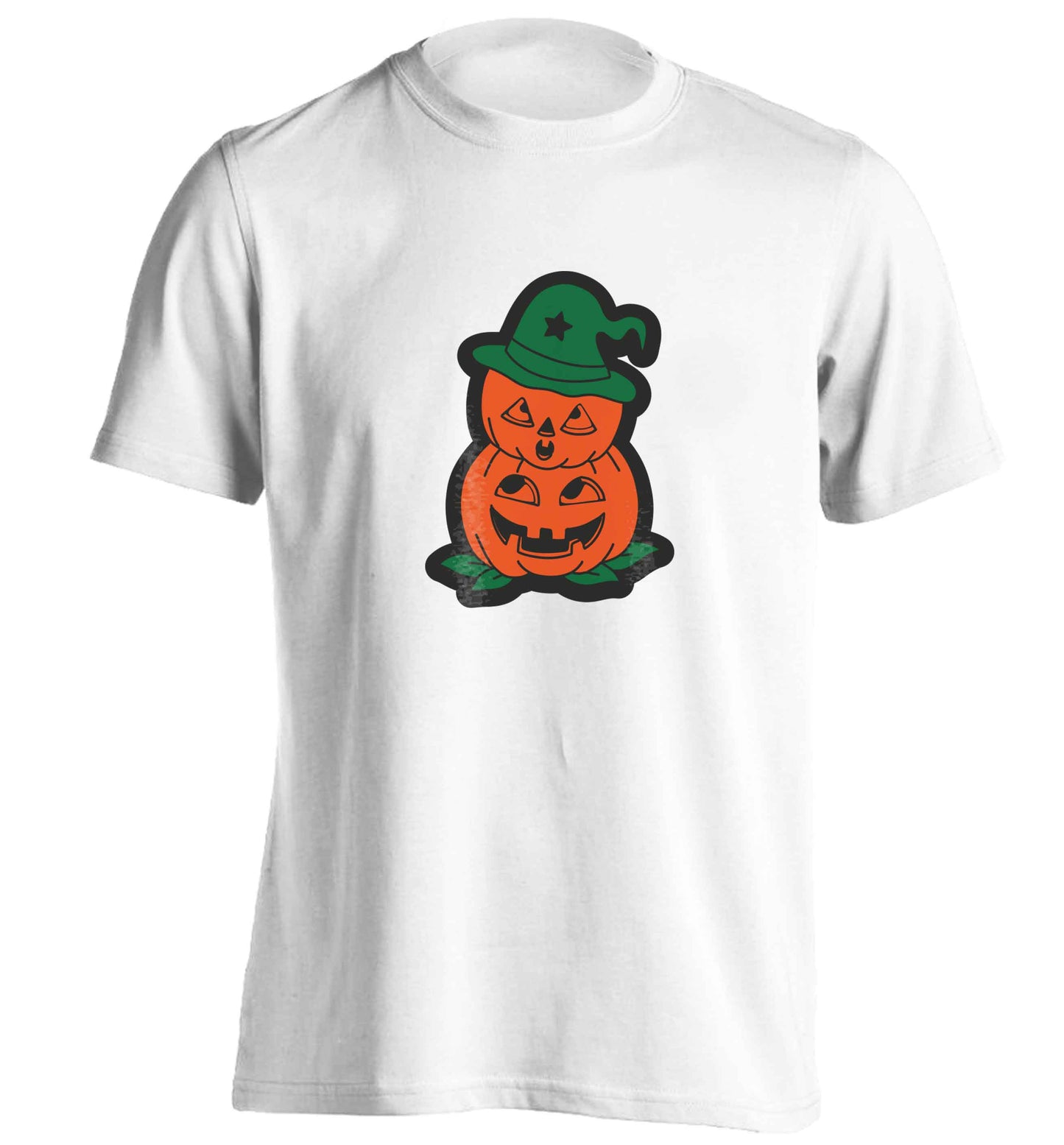 Pumpkin stack Kit adults unisex white Tshirt 2XL