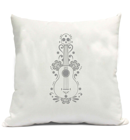 Guitar skull illustration cushion cover and filling