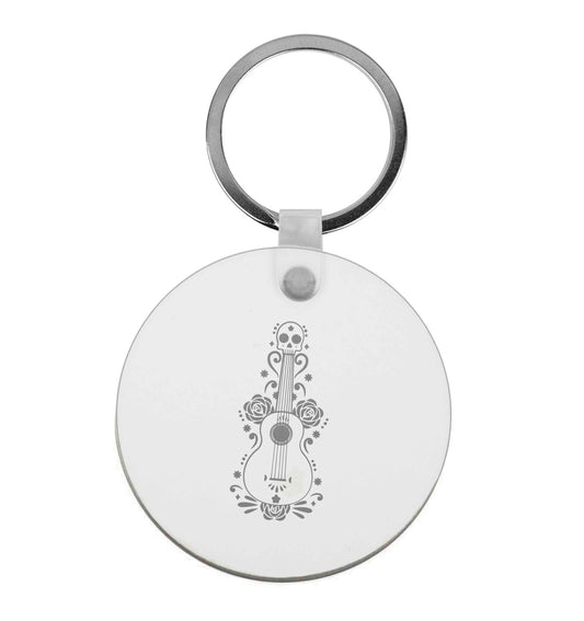 Guitar skull illustration |  Keyring