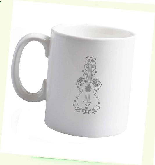 10 oz Guitar skull illustration ceramic mug right handed