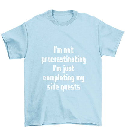 I'm not procrastinating I'm just completing my side quests Children's light blue Tshirt 12-13 Years