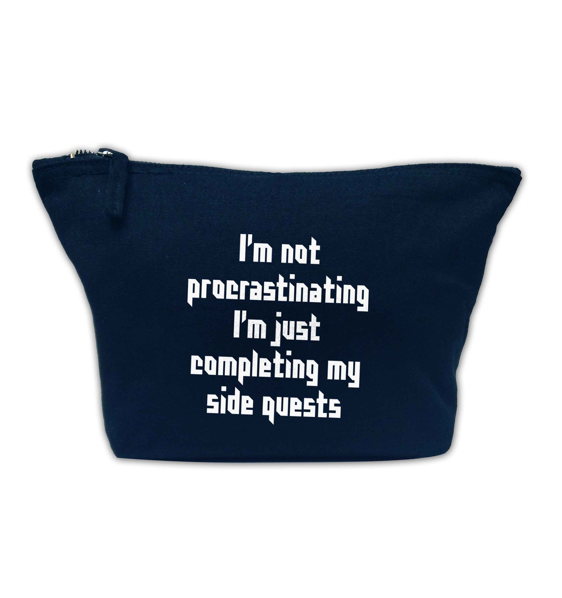 I'm not procrastinating I'm just completing my side quests navy makeup bag