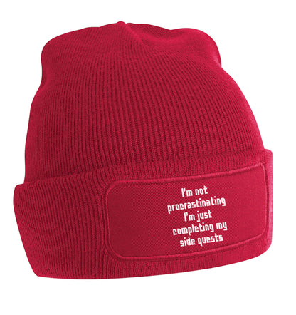 I'm not procrastinating I'm just completing my side quests beanie hat