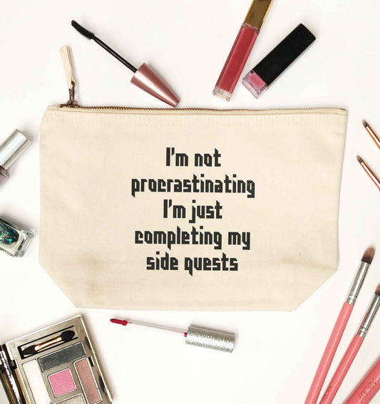 I'm not procrastinating I'm just completing my side quests natural makeup bag