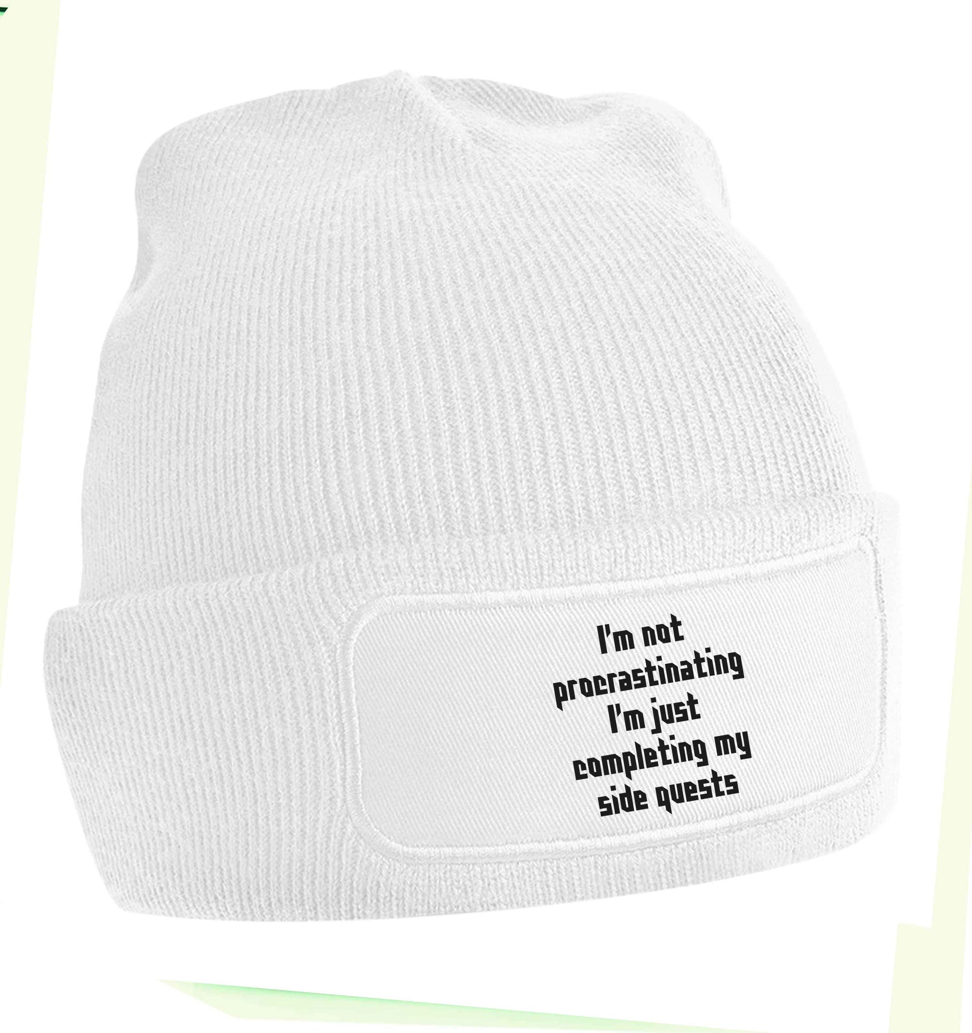 I'm not procrastinating I'm just completing my side quests beanie hat