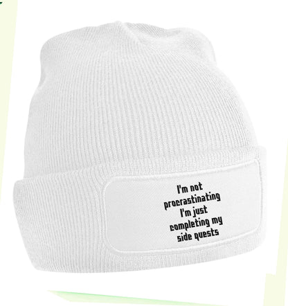 I'm not procrastinating I'm just completing my side quests beanie hat