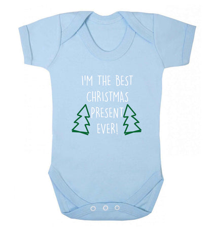 I'm the best Christmas present ever baby vest pale blue 18-24 months