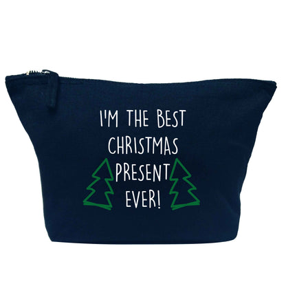 I'm the best Christmas present ever navy makeup bag