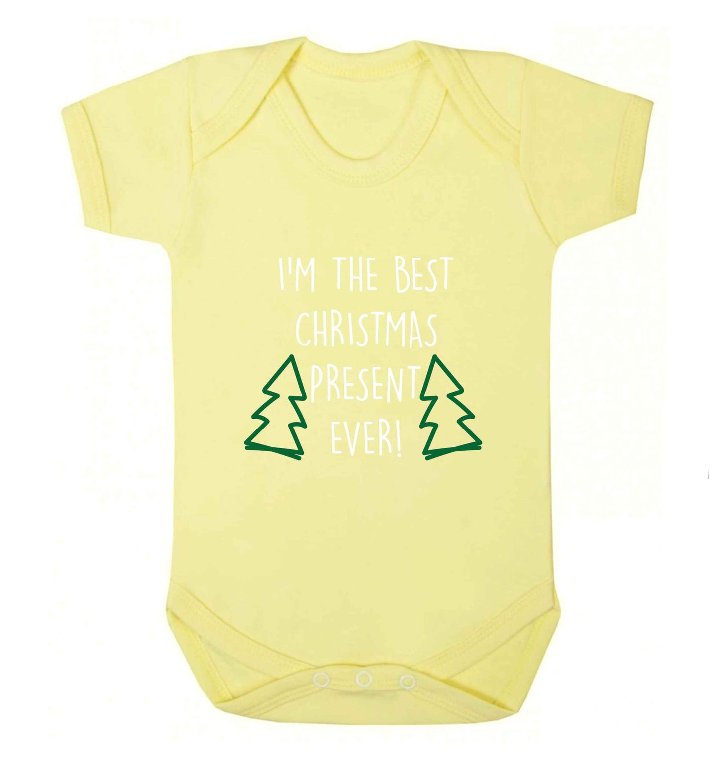 I'm the best Christmas present ever baby vest pale yellow 18-24 months