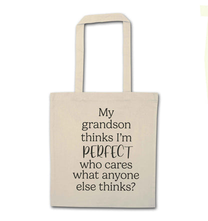 My grandson thinks I'm perfect natural tote bag