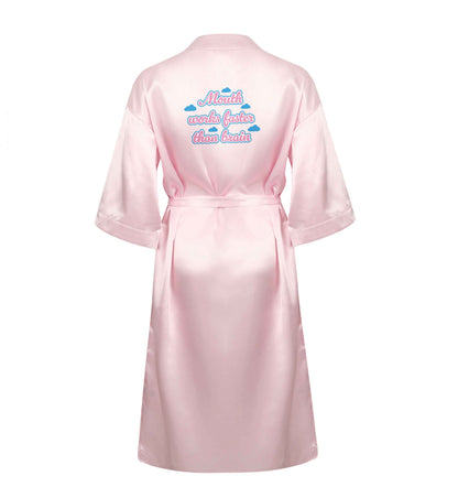 Mouth works faster than brain XL/XXL pink ladies dressing gown size 16/18