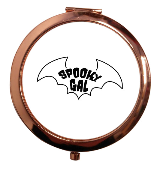 Spooky gal Kit rose gold circle pocket mirror