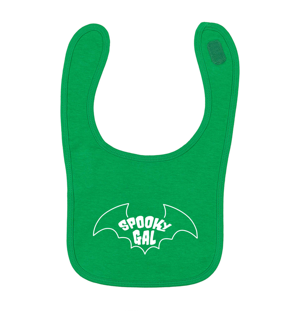 Spooky gal Kit green baby bib