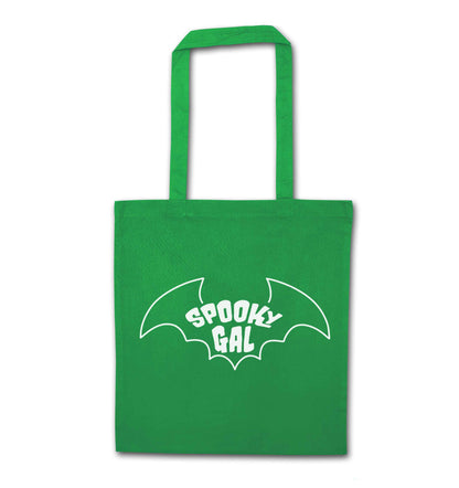 Spooky gal Kit green tote bag