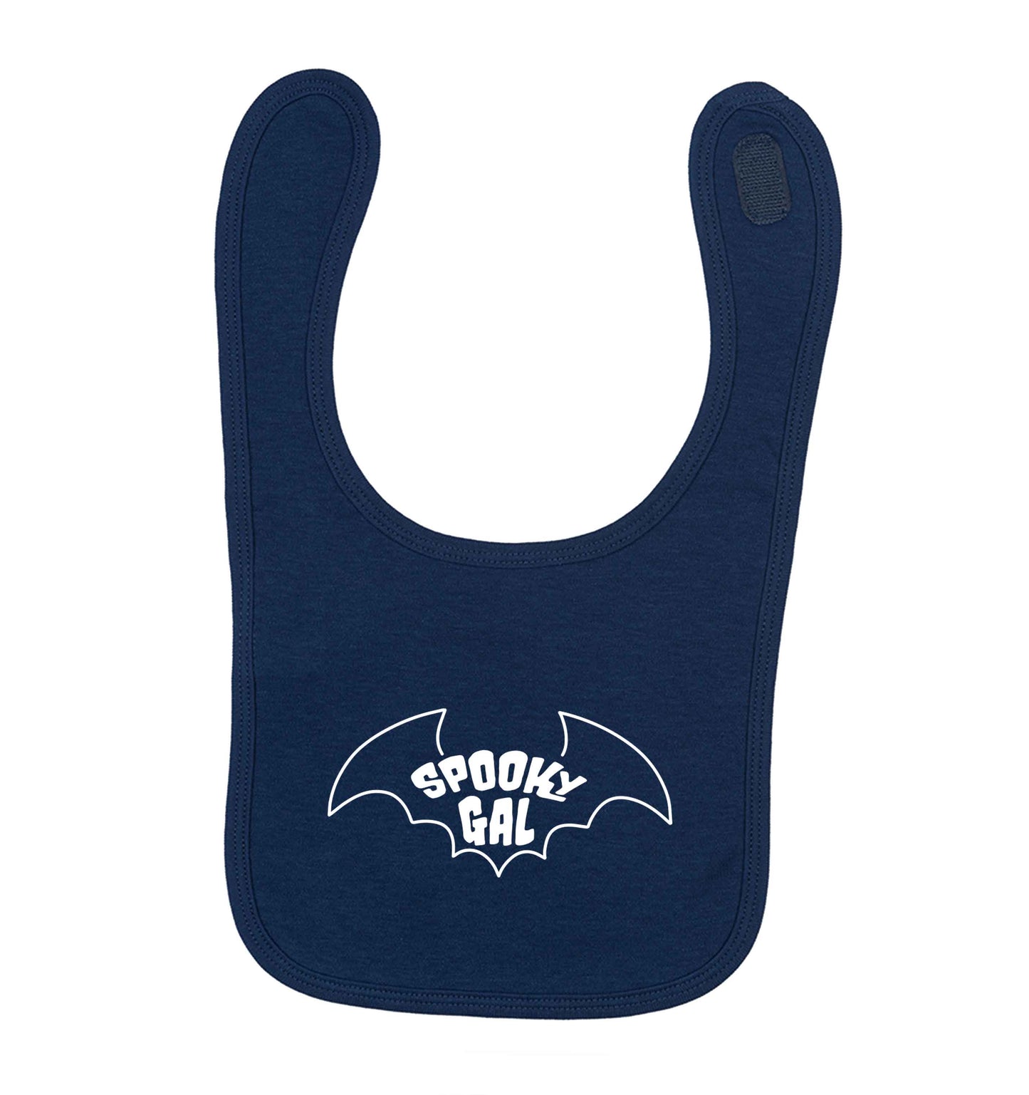 Spooky gal Kit navy baby bib