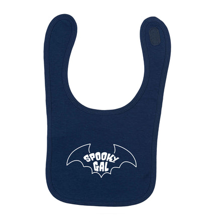 Spooky gal Kit navy baby bib