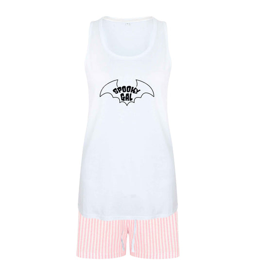 Spooky gal Kit size XL women's pyjama shorts set in pink 