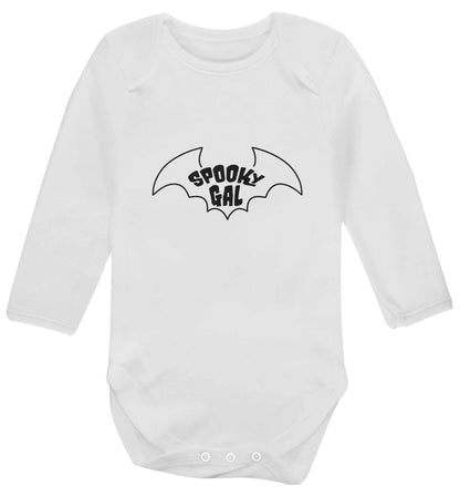 Spooky gal Kit baby vest long sleeved white 6-12 months