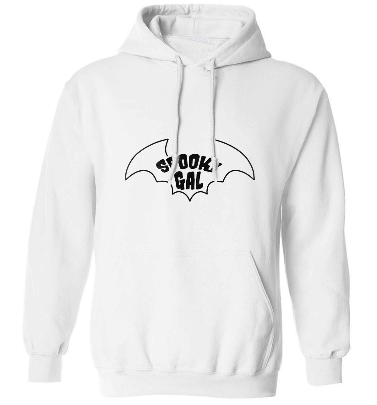 Spooky gal Kit adults unisex white hoodie 2XL