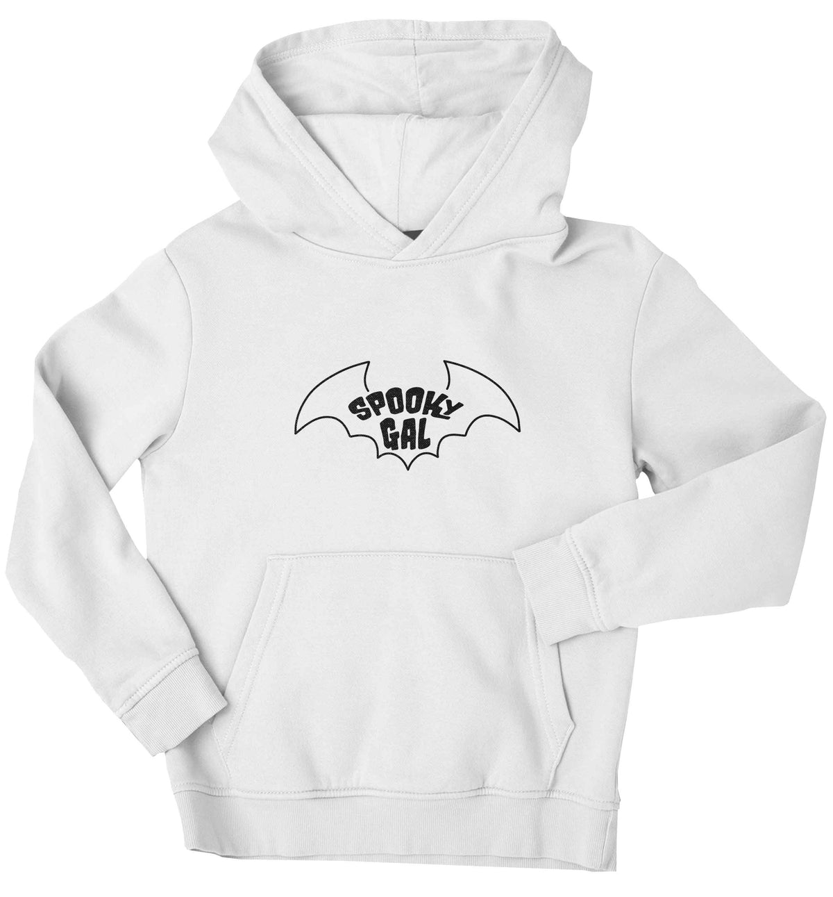 Spooky gal Kit children's white hoodie 12-13 Years