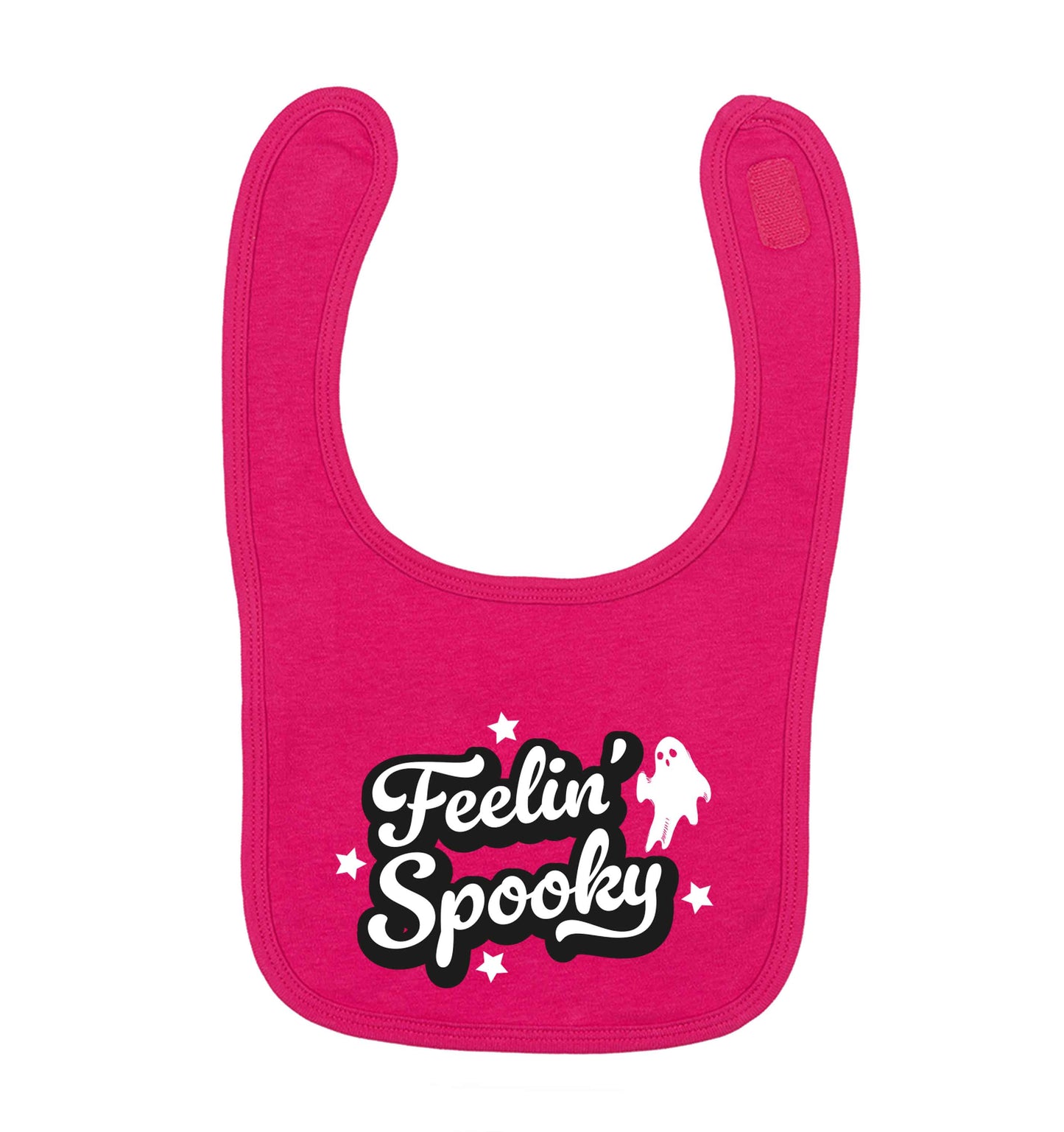 Feelin' Spooky Kit dark pink baby bib