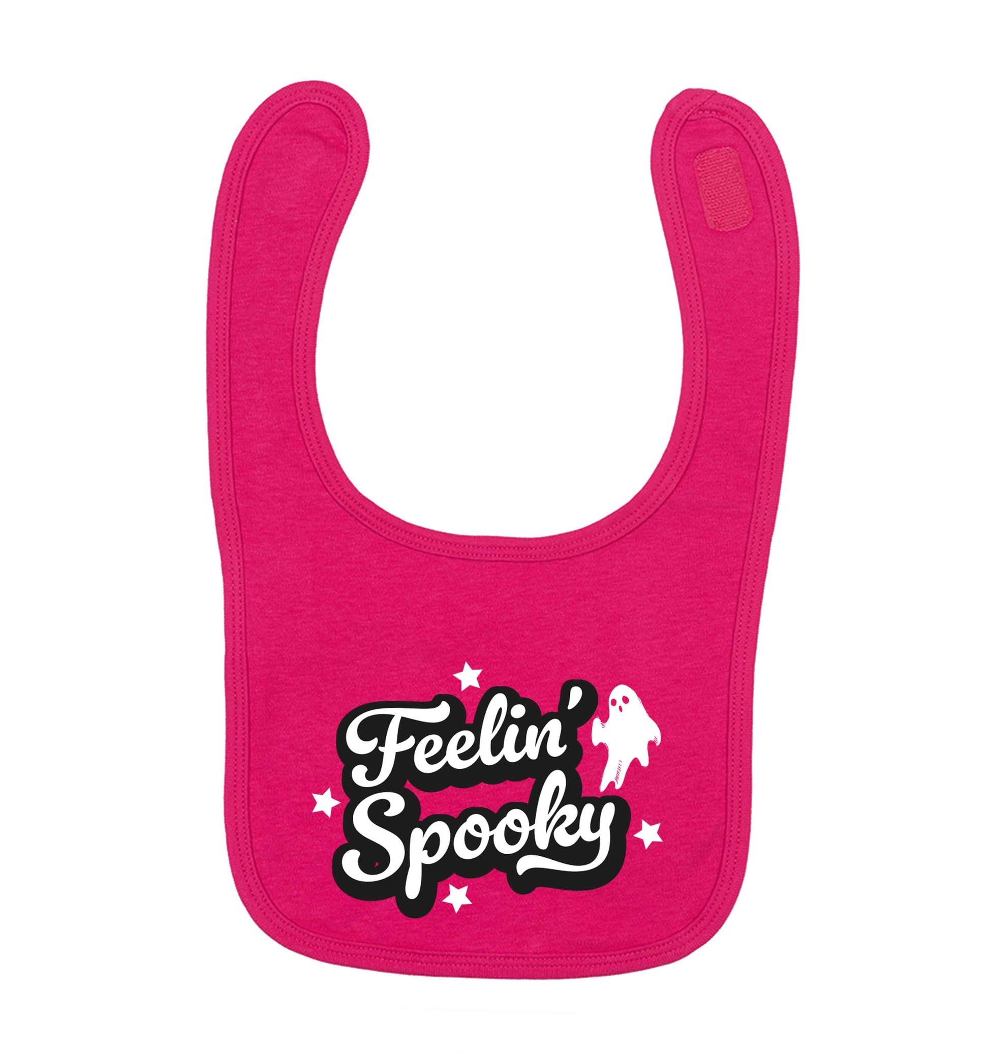 Feelin' Spooky Kit dark pink baby bib