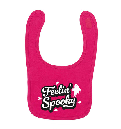 Feelin' Spooky Kit dark pink baby bib