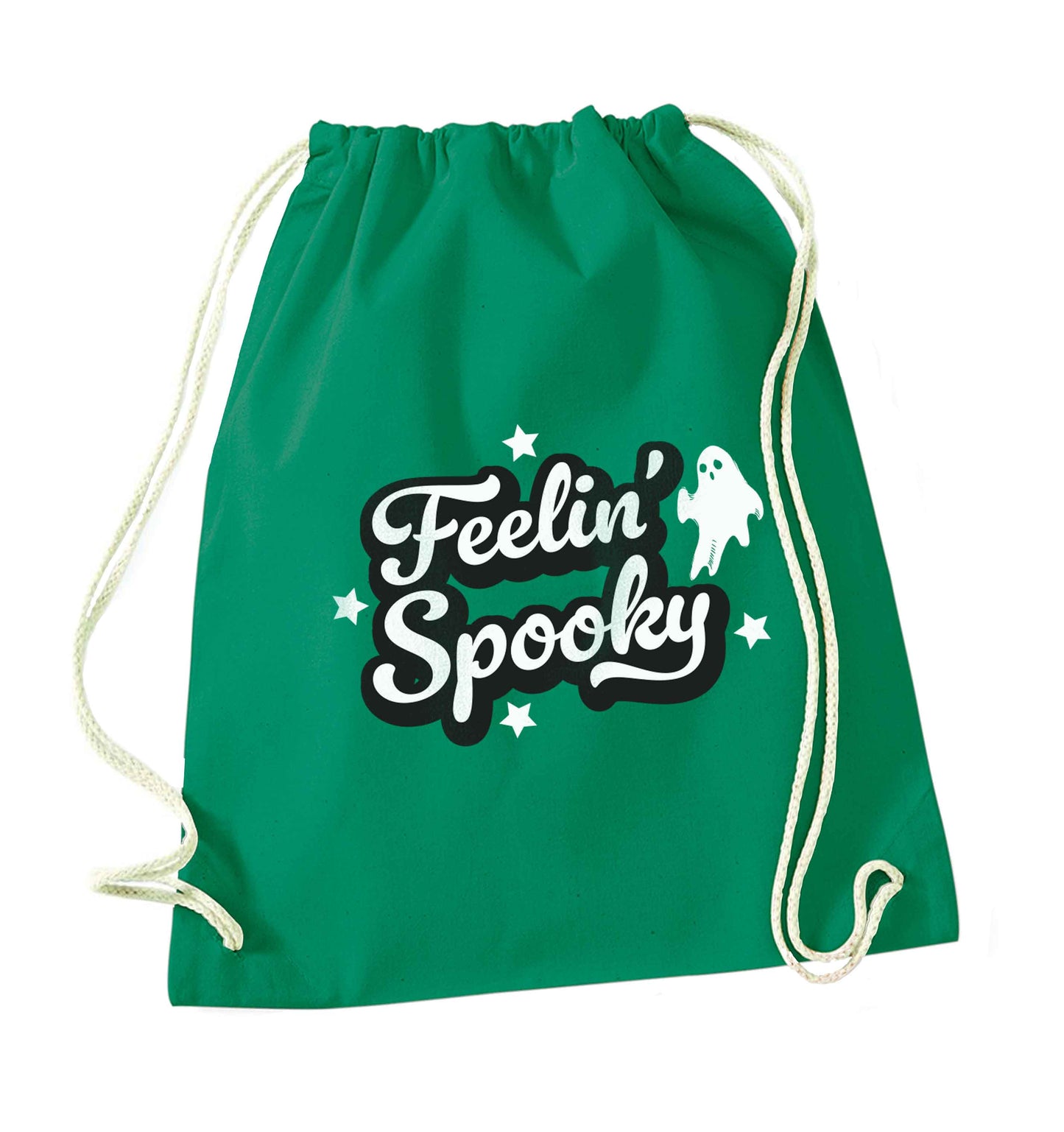 Feelin' Spooky Kit green drawstring bag