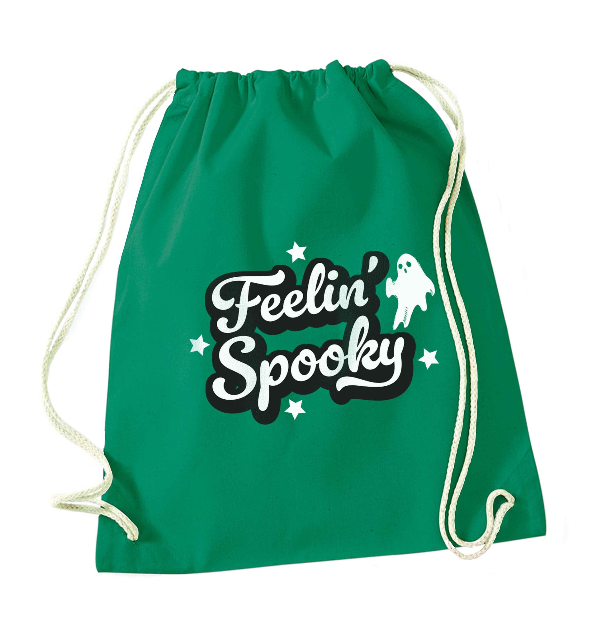 Feelin' Spooky Kit green drawstring bag