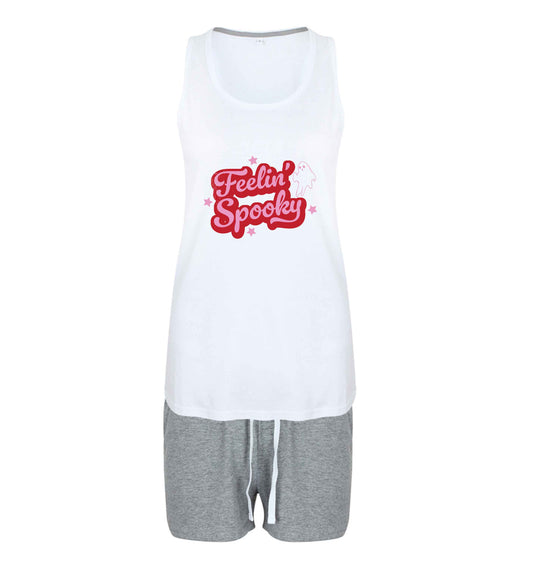 Feelin' Spooky Kit size XL women's pyjama shorts set in pink 