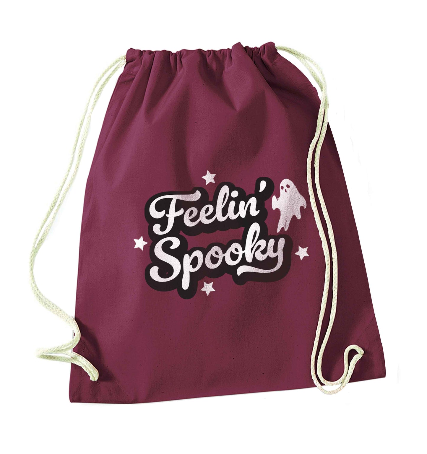 Feelin' Spooky Kit maroon drawstring bag
