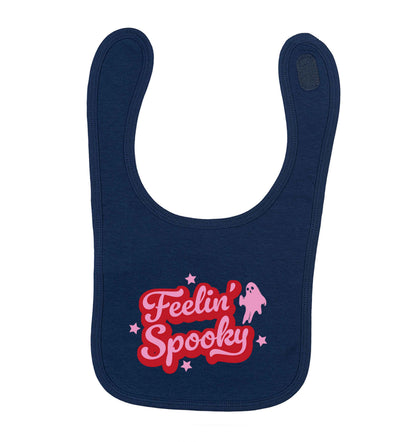 Feelin' Spooky Kit navy baby bib