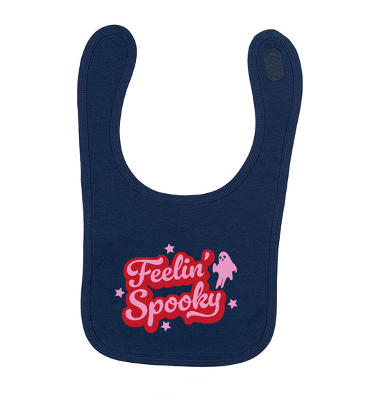 Feelin' Spooky Kit navy baby bib