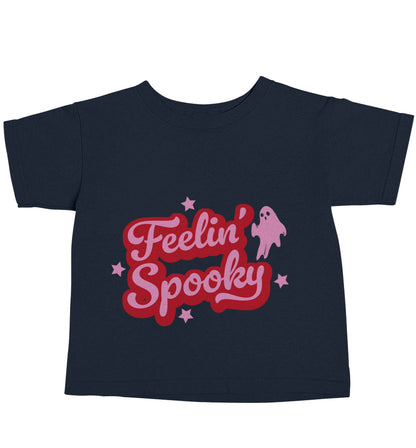 Feelin' Spooky Kit navy baby toddler Tshirt 2 Years