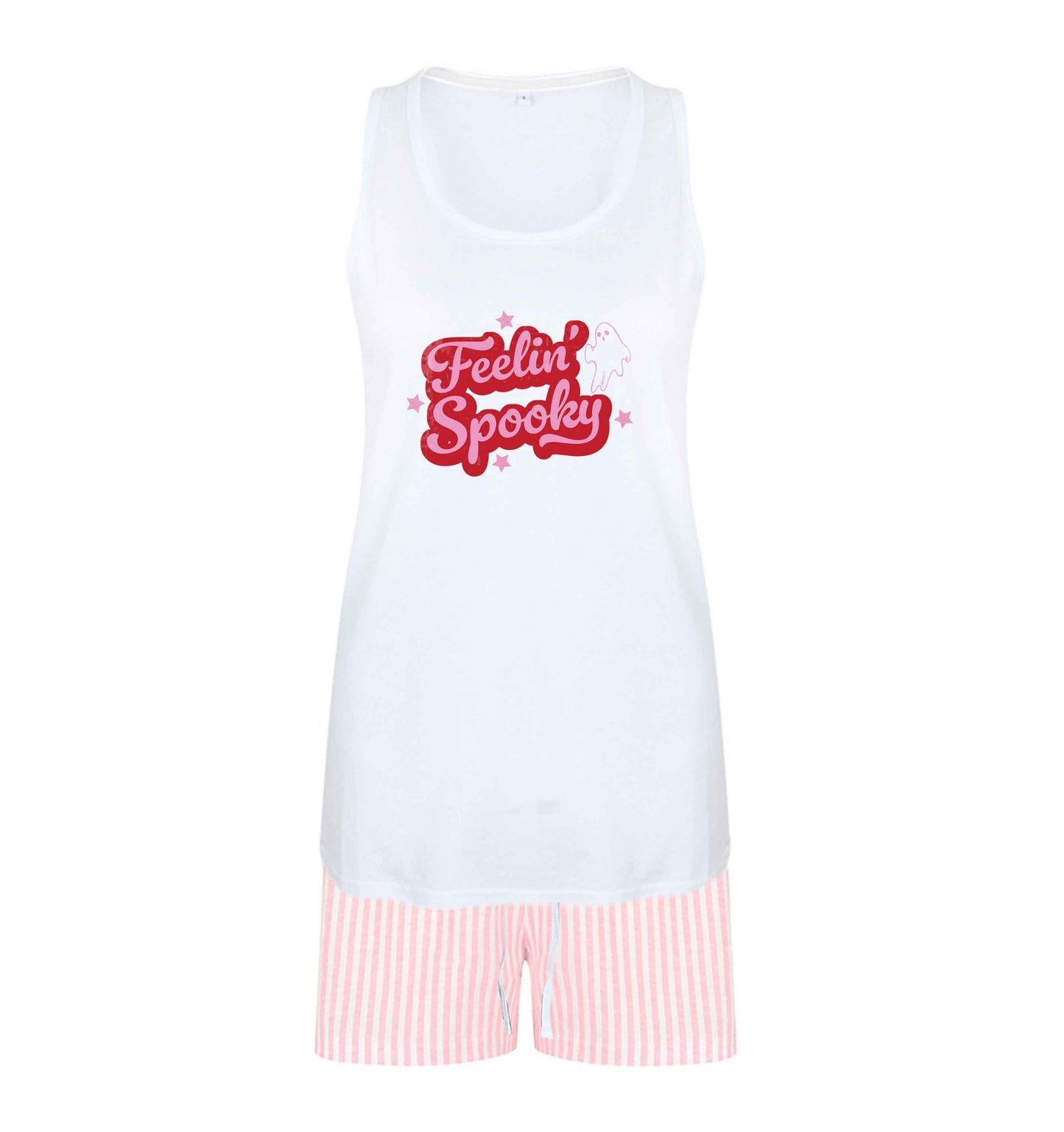 Feelin' Spooky Kit size XL women's pyjama shorts set in pink 